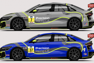 Precision Racing LA with two Audi cars in the IMSA Challenge